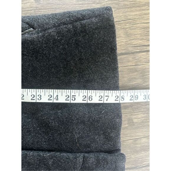 Cole Haan Gray Full Zip Wool Cashmere Winter Coat Size 6 Ribbed Neckline Warm - Picture 11 of 12